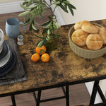 Bar Table And Stool Set Kitchen Table With 2/4 Stools | Set of 5 | Brown