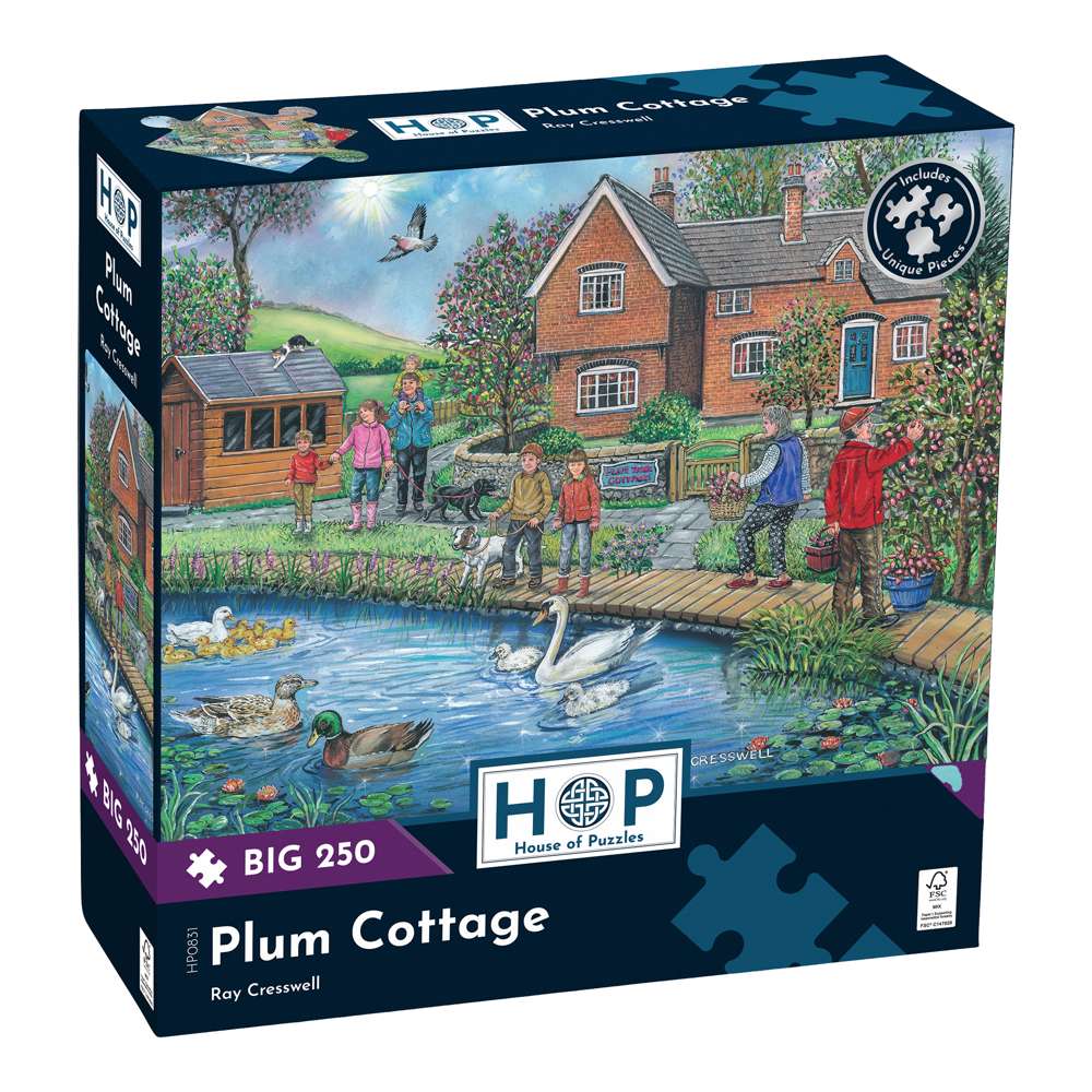 Plum Cottage Big 250 Piece Jigsaw Puzzle