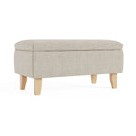 71cm W Linen Upholstered Storage Ottoman Footstool