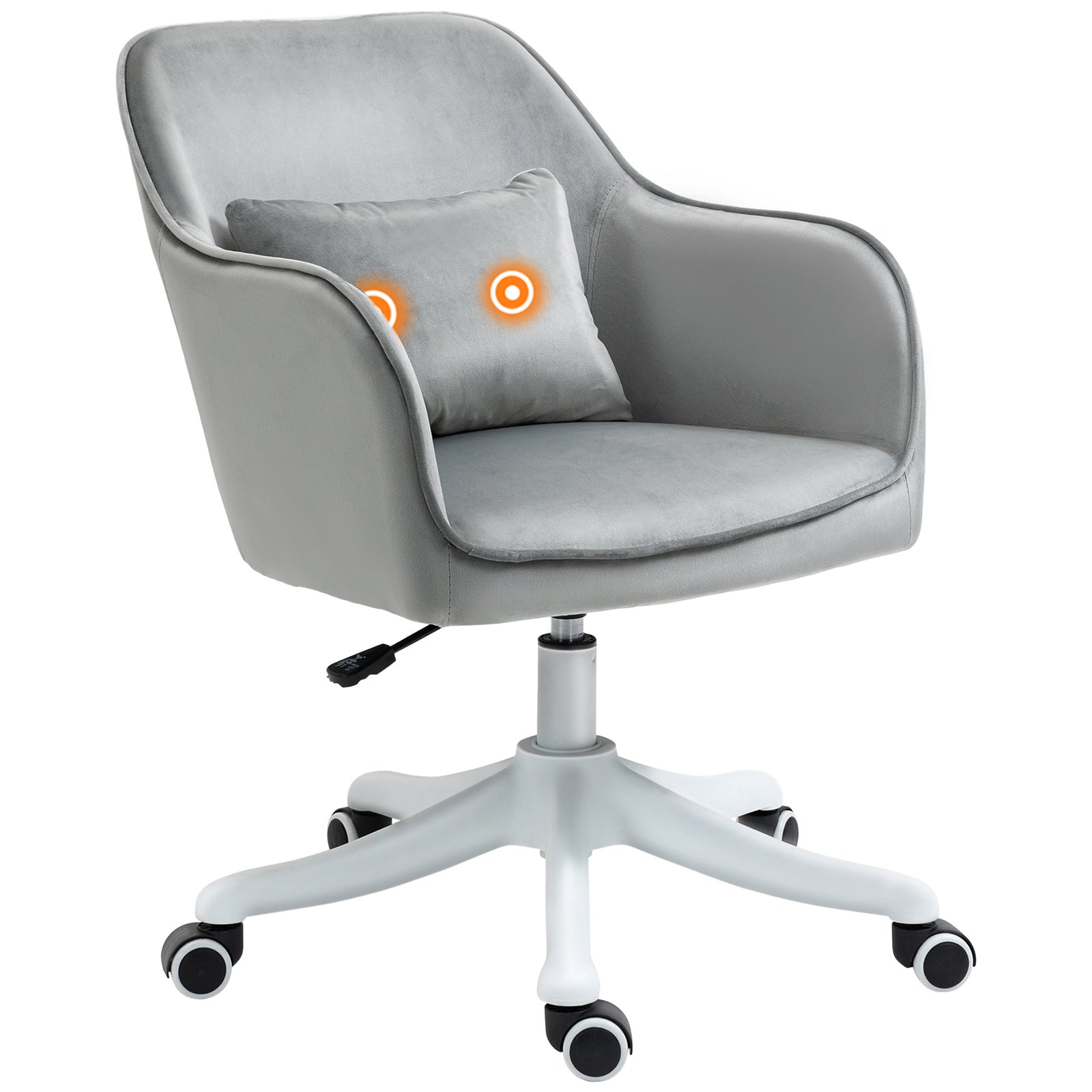 Office Chair W/ Massage Lumbar Pillow Wheels