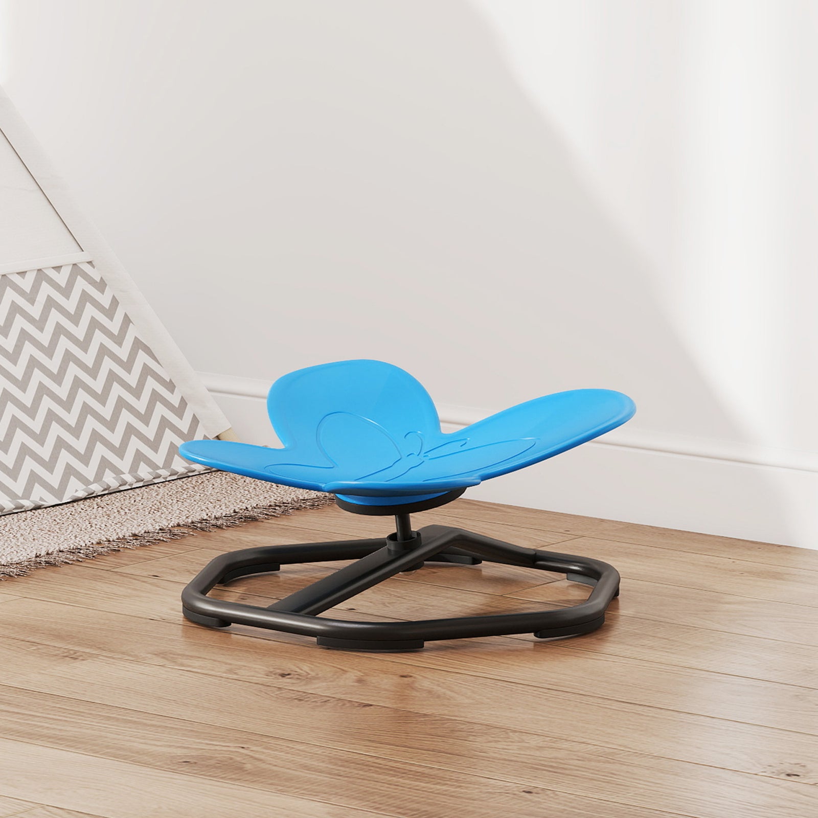 Butterfly-shaped Kids Swivel Chair, Sensory Spinning Chair | Blue