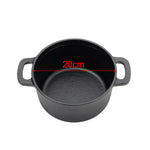 14cm/20cm Dia Mini Cast Iron Dutch Oven With Lid | Large | Black