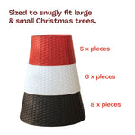Round Rattan Christmas Tree Skirt - White