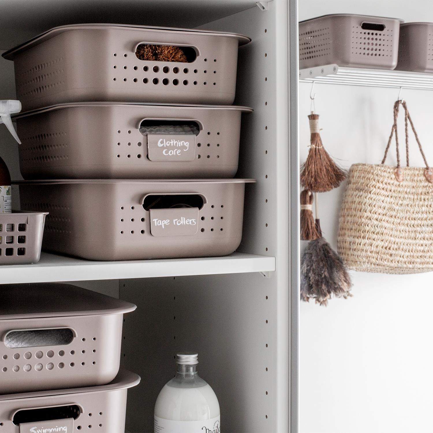 Basket Recycled Plastic Lid For 10, 15 & 20 Storage Box, Charcoal