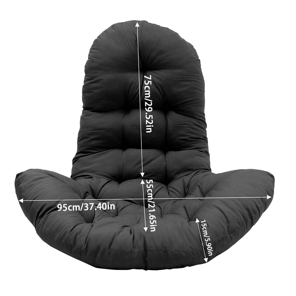 Thick Comfortable Cushion Pad For Hanging Egg Chair Swing | Black