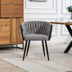 Aneta Fabric Accent Chairs - Set Of 2 | Grey