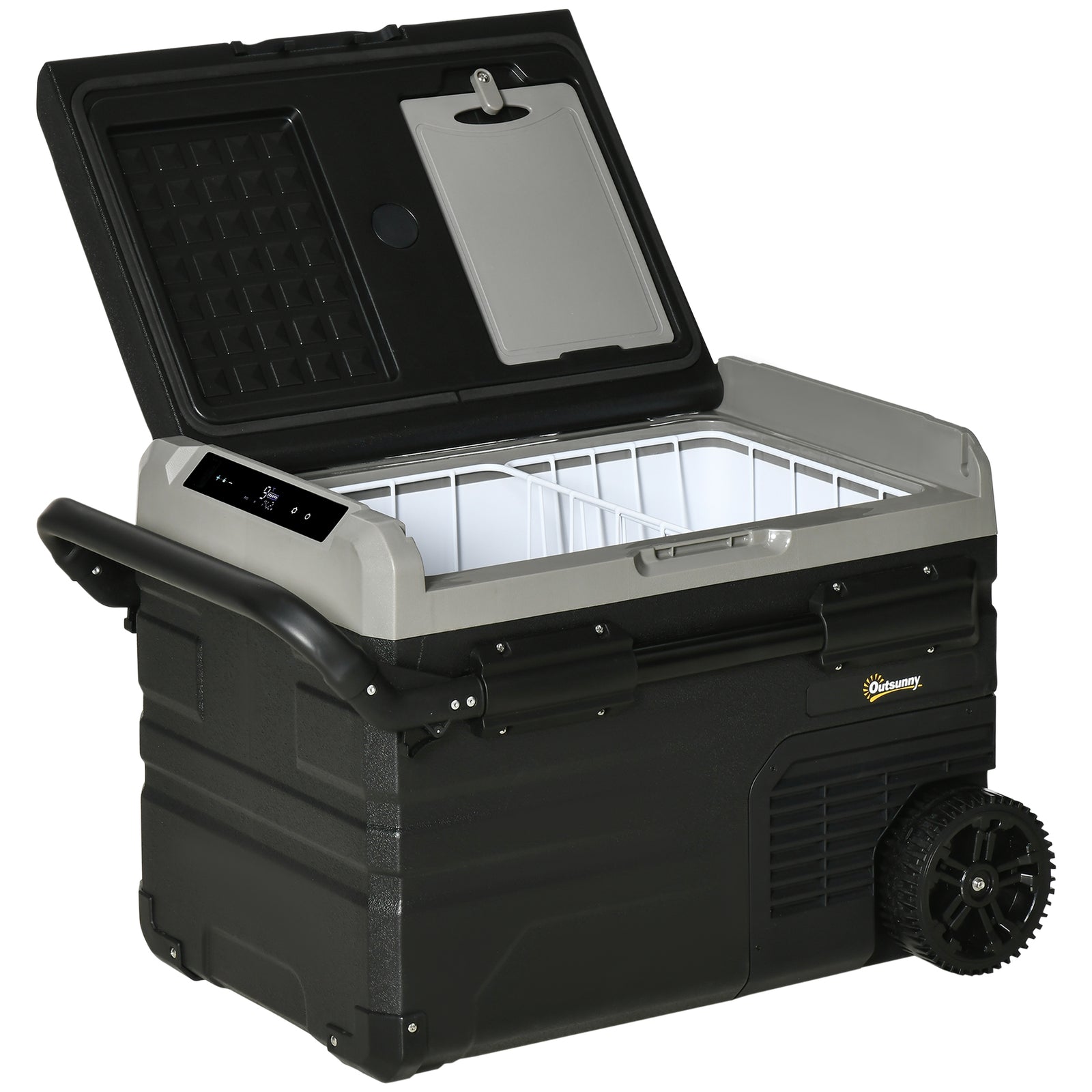 Car Refrigerator 12v Portable Freezer W/ Inner Led Light | Black
