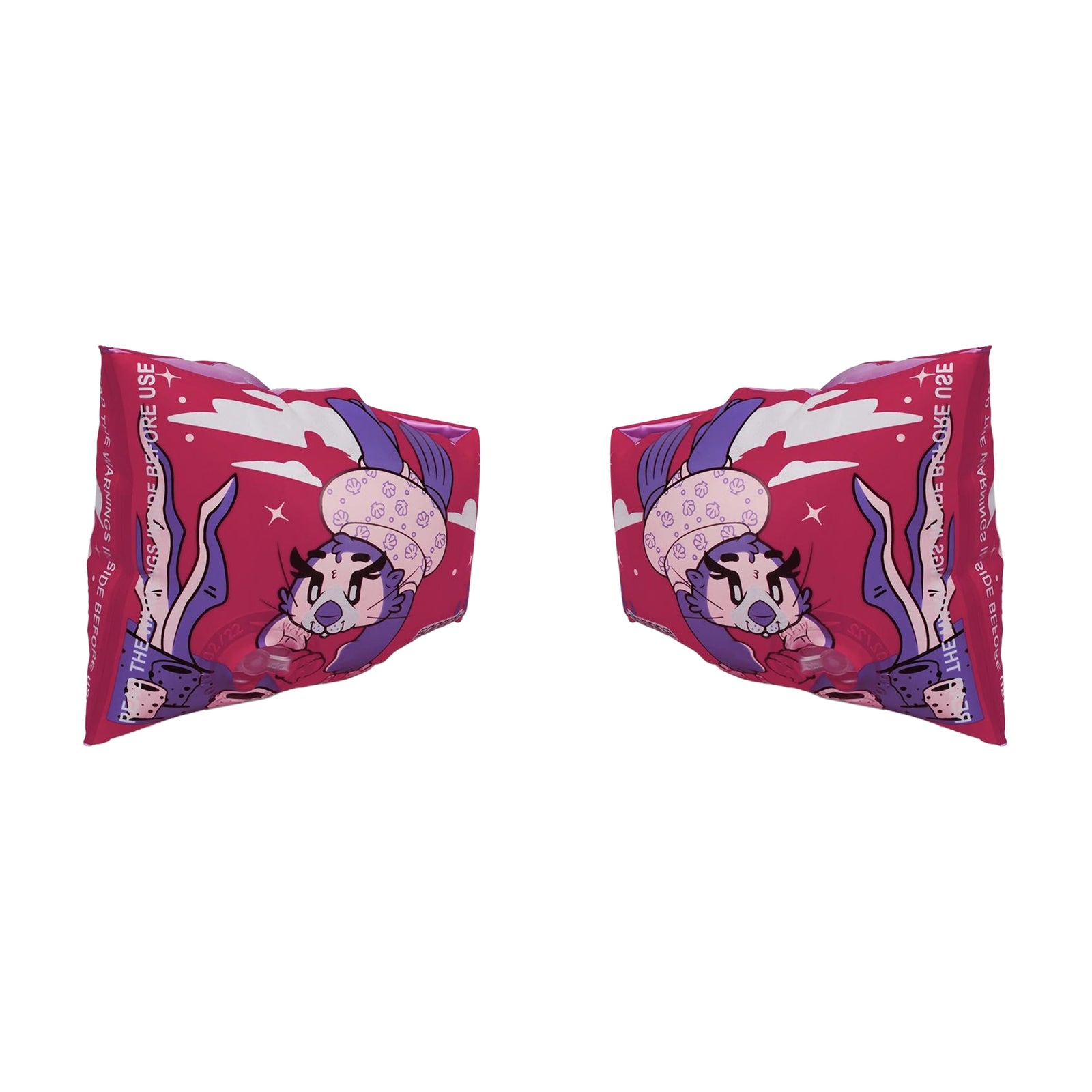 Childrens/kids Otter Swimming Armbands | 2-6 Years | Pink