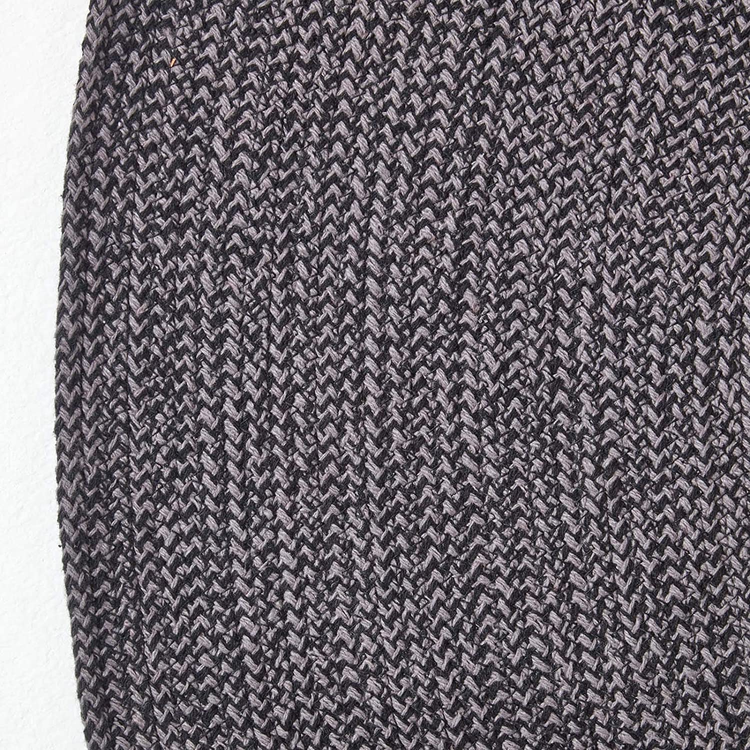 Melange Braided Rug | 200cm | Black & Grey