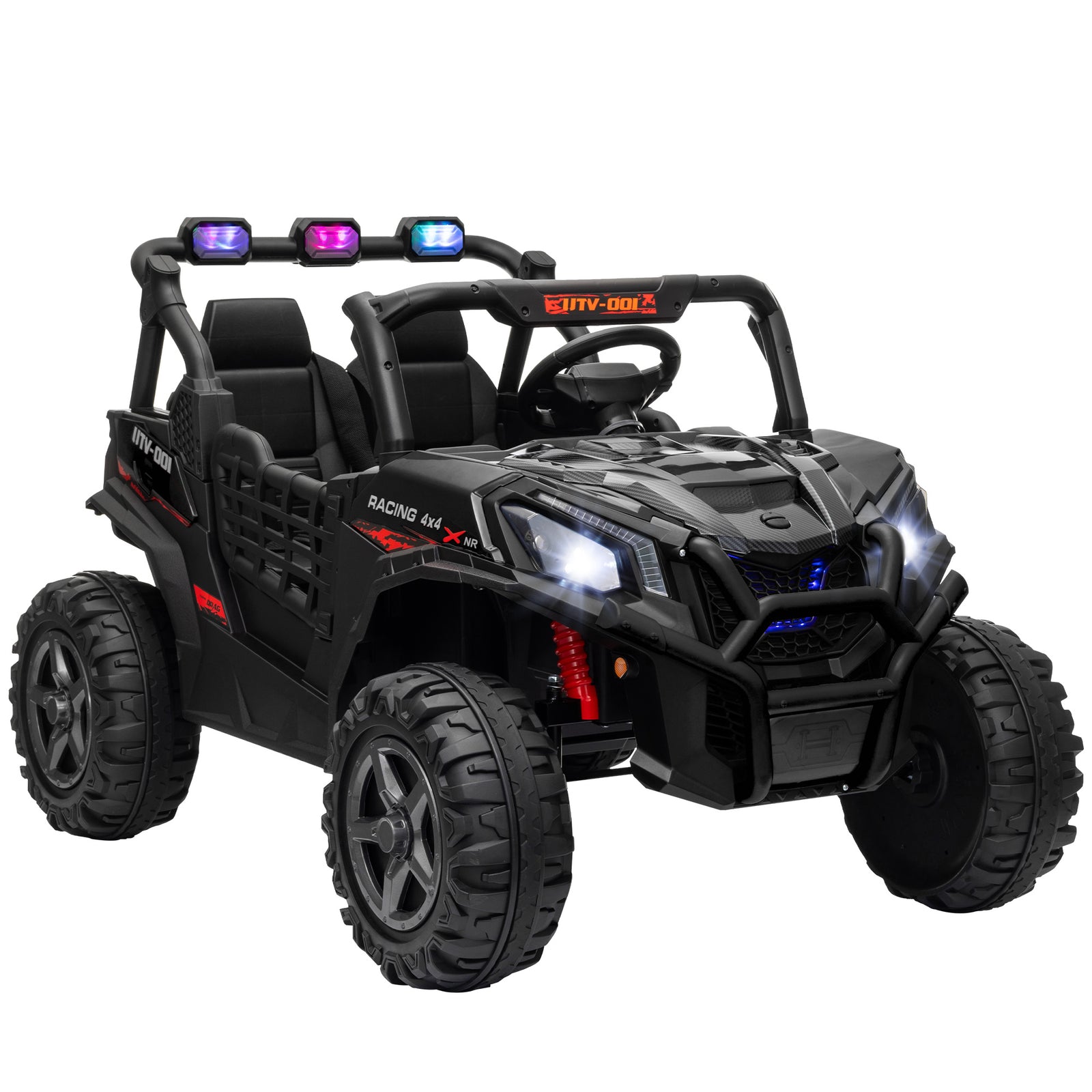Aiyaplay 2 Seater 24v Kids Electric Car W/ Remote Control | Black