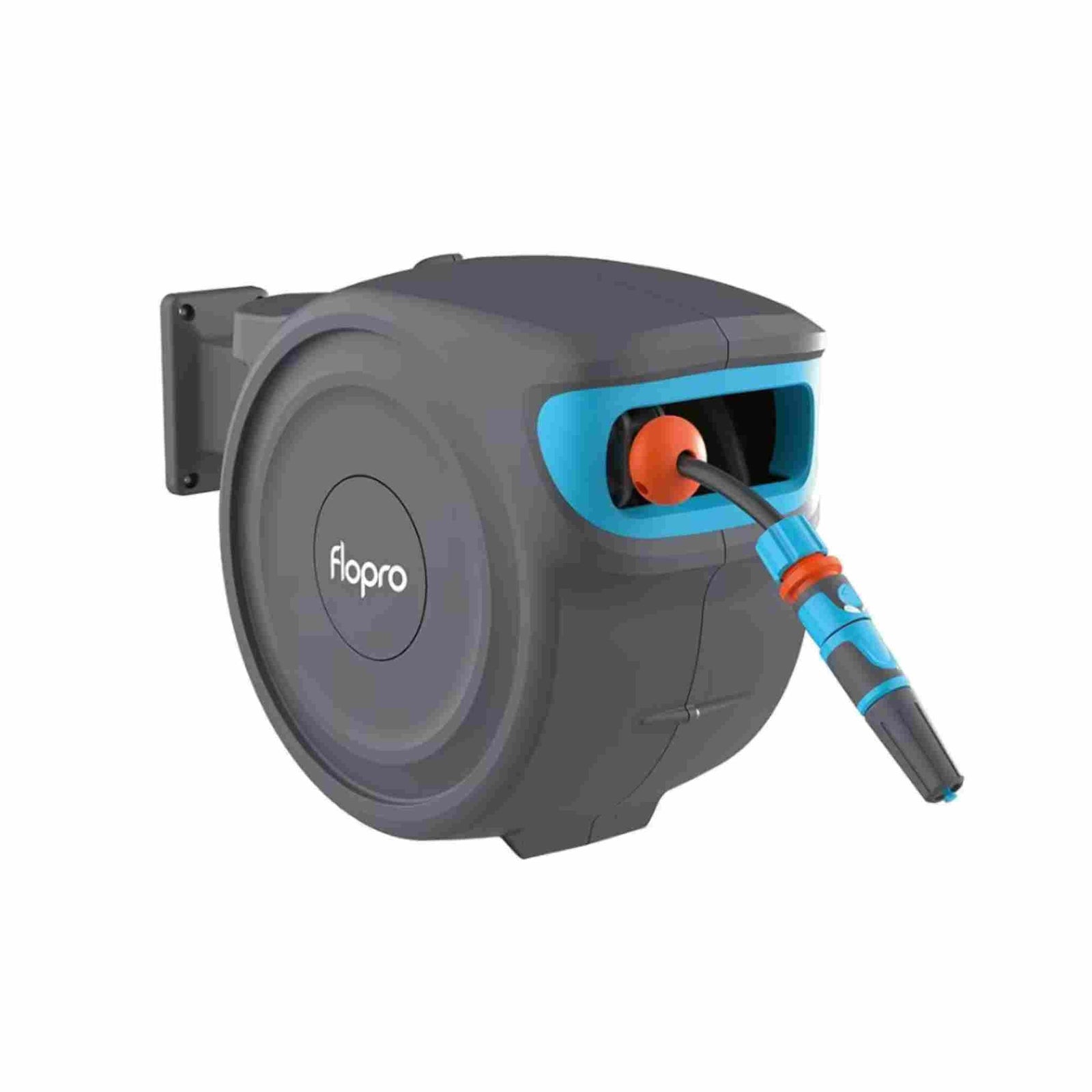 Auto Rewind Hose Reel 20m Kink-free With 180° Swivel Wall Mount | Grey
