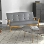Modern 3 Seater Sofa Upholstery Couch With Rubber Wood Legs