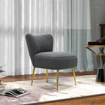 Accent Chair Wingback Armless Chair For Bedroom
