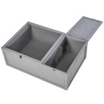 94 Cm Wooden Tortoise House Turtle Habitat Small Reptile Cage | Gray