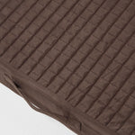 Quilted Polyester 2 Seater Orthopaedic Booster Cushion Cover | 50cm x 100cm | Brown