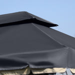 3 X 4m Aluminium Gazebo Marquee Canopy Pavilion Patio Garden | Black
