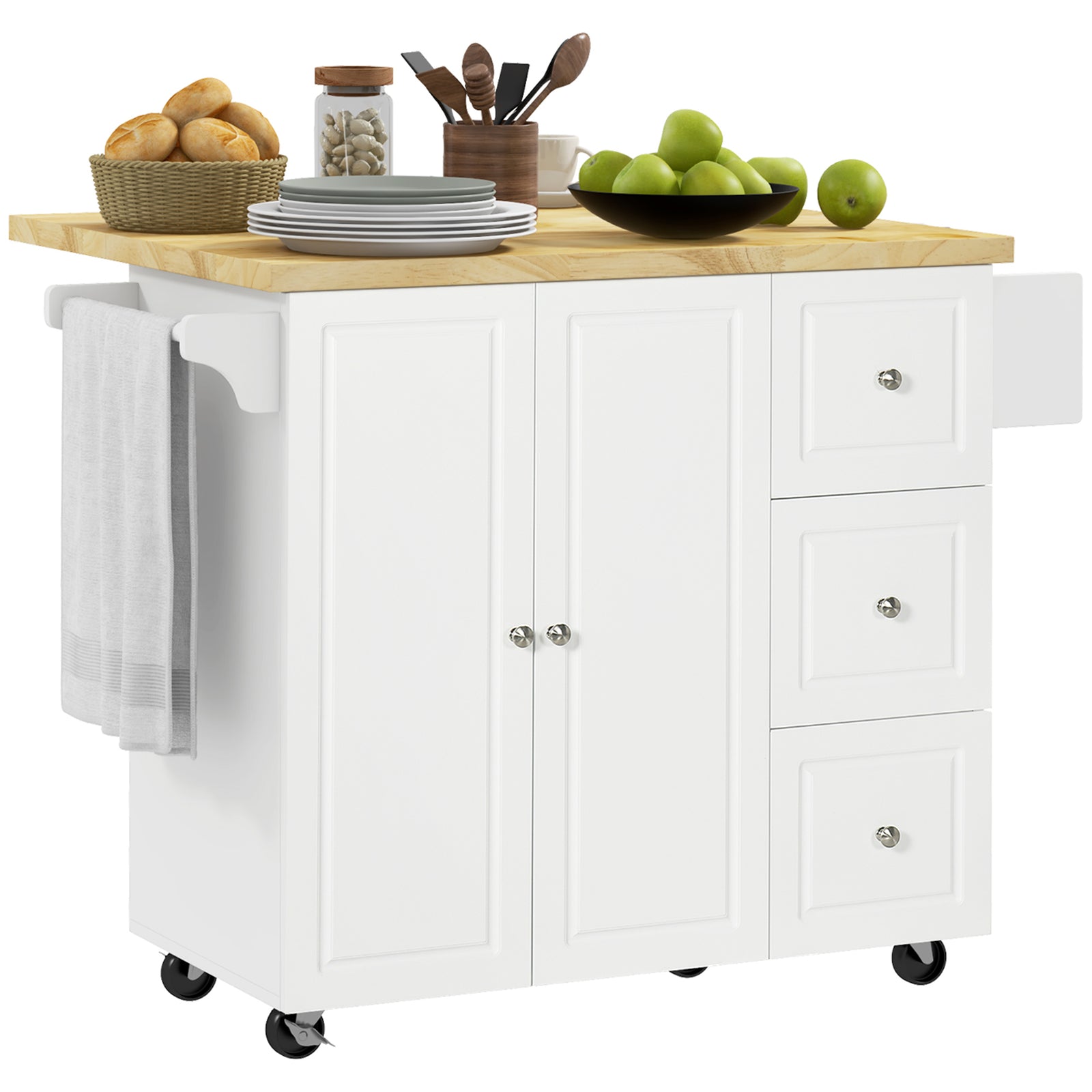 Drop Leaf Island With Utility Storage