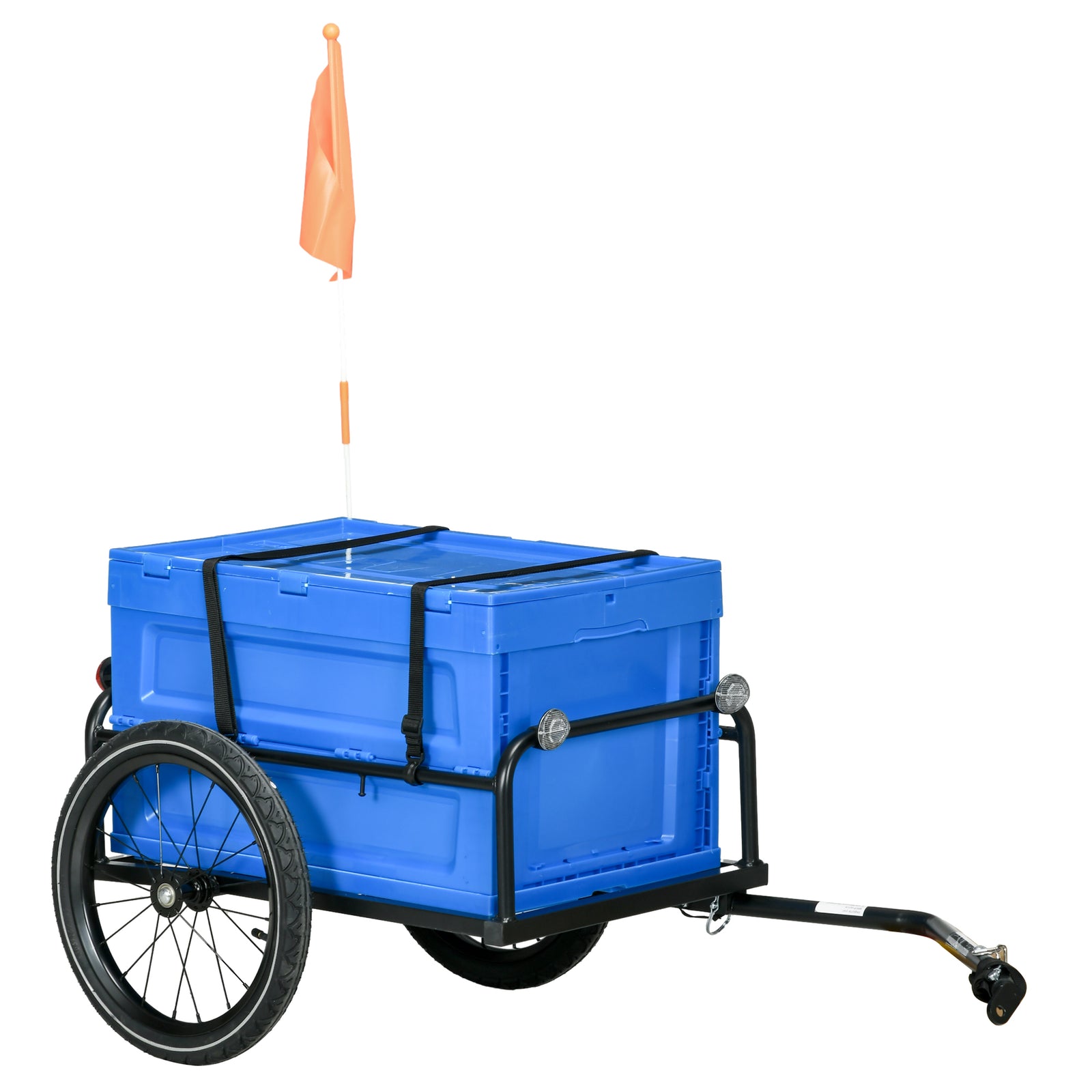 Bike Cargo Trailer With Foldable Storage Box | Blue