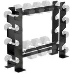 SPORTNOW 4-tier Dumbbell Rack, Heavy-duty Weight Rack For Dumbbells, Black