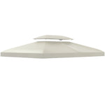 3x4m Gazebo Replacement Roof Canopy 2 Tier Top Uv Cover | Cream