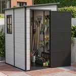 Breeins 5x4 Ft Pent Roof Garden Plastic Storage Shed