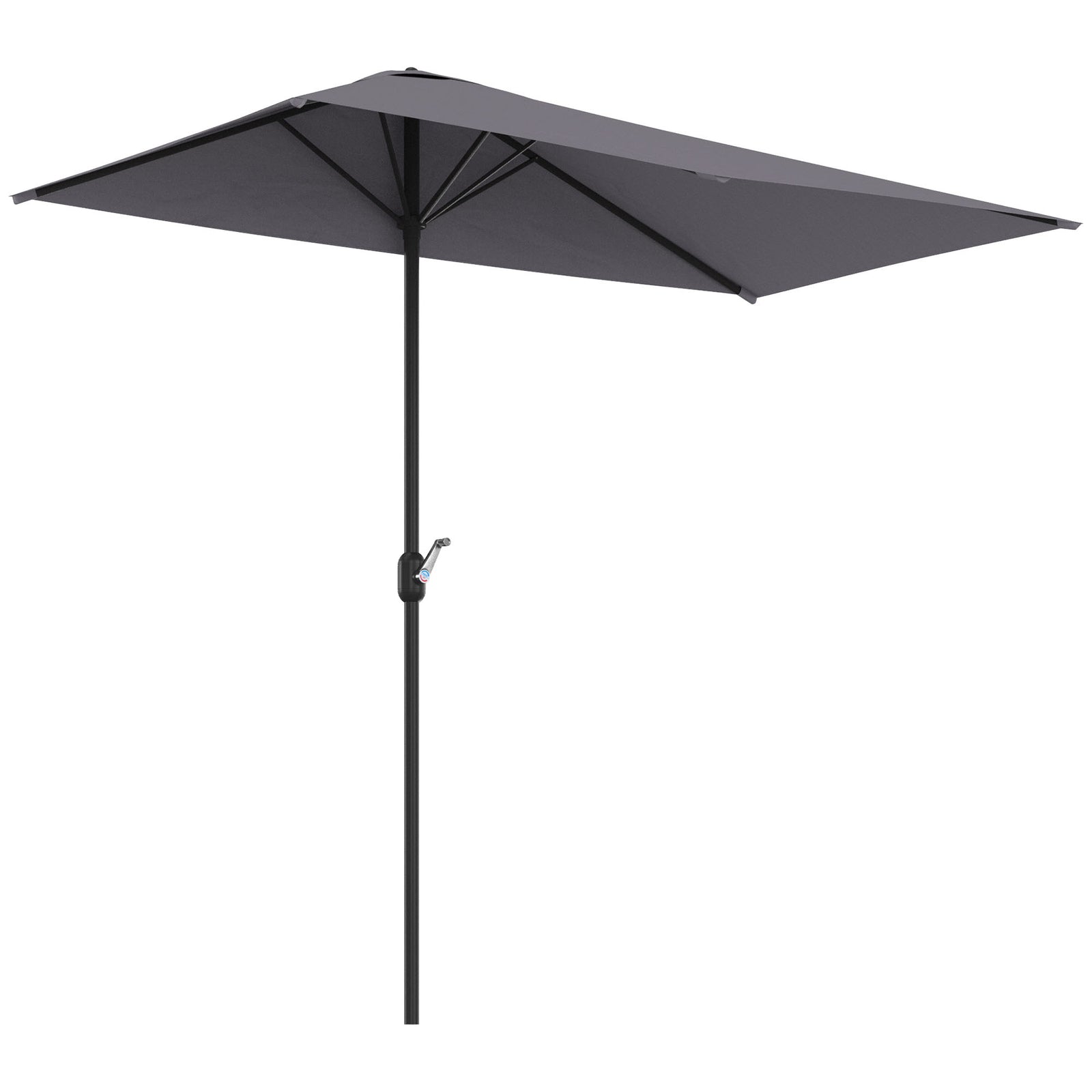 2.3m Half Round Parasol W/ Crank Handle