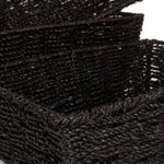 Black Paper Rope Tray | Set-of-3 | Black
