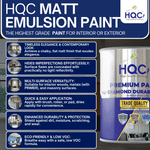 HQC Paint Matt Emulsion Paint - Matt Finish For Interior Walls & Ceilings