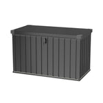 Breeins 400l Lockable Outdoor Storage Box Heavy-duty Steel Garden Storage Chest With Safety Edges