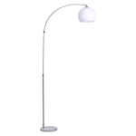 Modern Arched Floor Lamp With Marble Base Adjustable Height 145-220cm