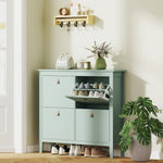 4 Drawer Shoe Cabinet For Hallway | Green