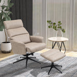 HOMCOM Swivel Recliner Chair W/ Ottoman Adjustable And Removable