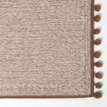 Tufted Cotton Bath Mat With Pom Pom Edges | 50 x 80cm | Chocolate Brown