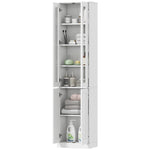 Tall Bathroom Storage Cabinet, 6-tier Bathroom Cabinet | White