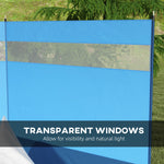 4 Pole Camping Windbreaks With Clear Windows And Carry Bag | Blue