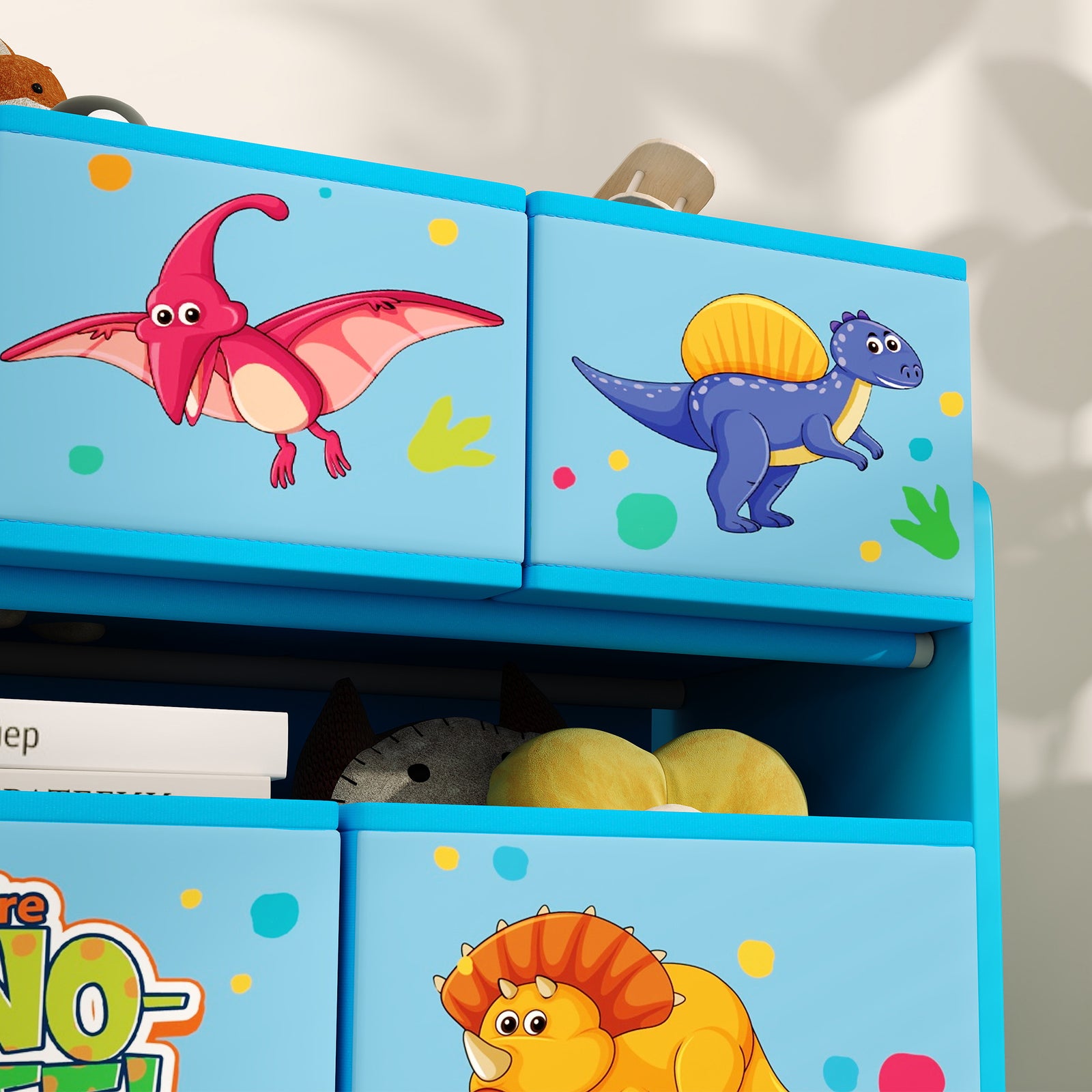 Aiyaplay 3-tier Toy Organiser Shelf With 9 Storage Boxes For Bedroom | Blue