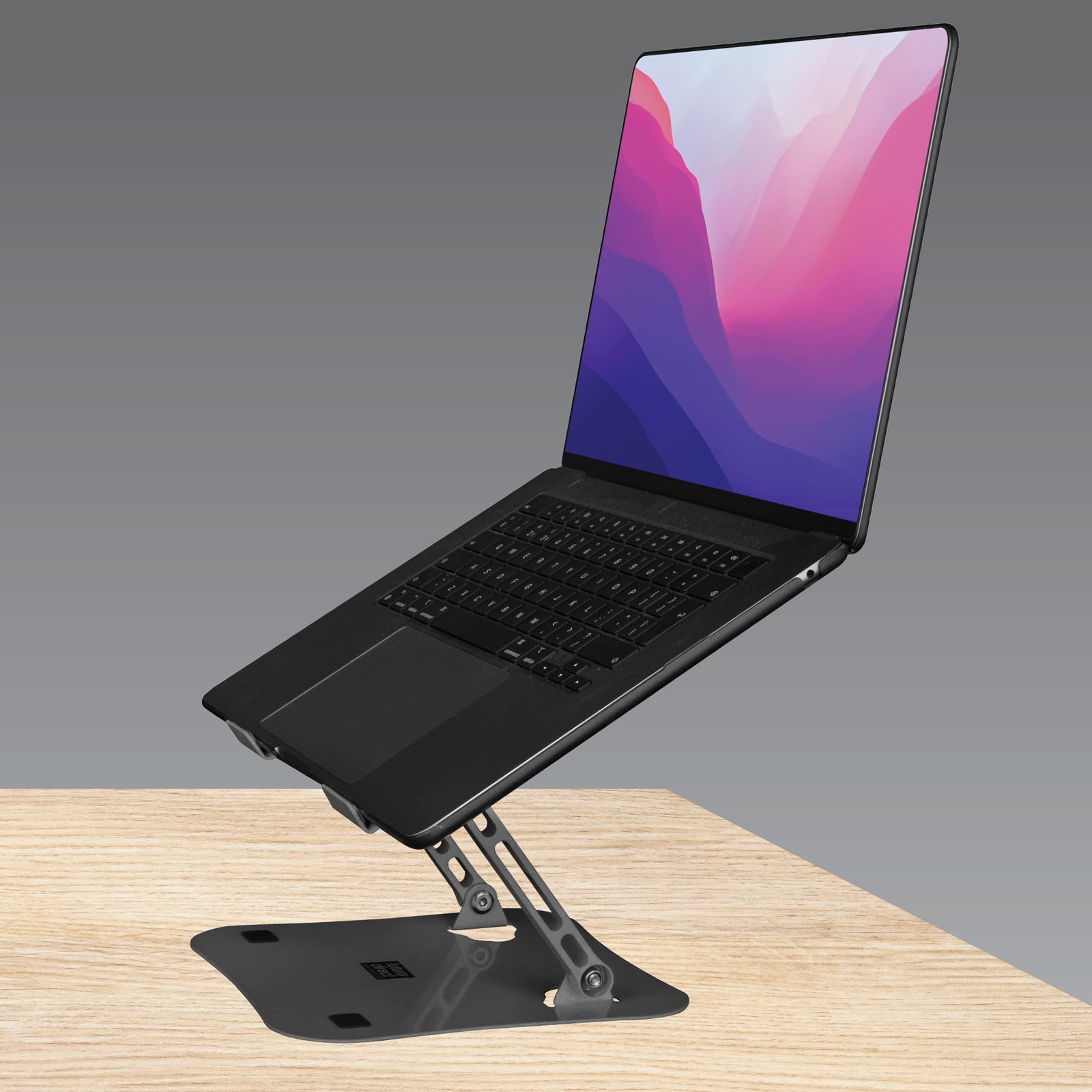 Laptop Stand Adjustable Portable Riser, Foldable Aluminium Holder For Macbook Airpro And 11 To 17 Inch Laptops | Grey