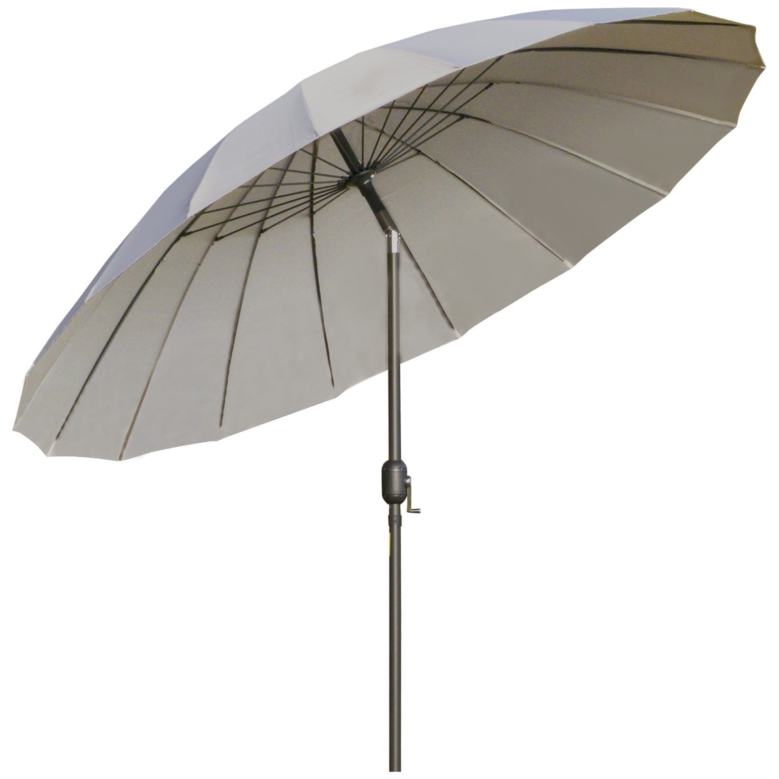2.5m Curved Parasol With Metal Pole | Gray
