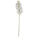 Pack Of 6 X 100cm Artificial Phalaenopsis Orchid White Stem