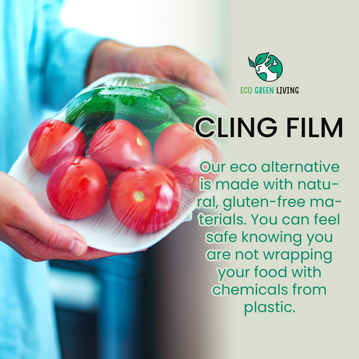 Compostable Cling Film Without The Plastic - Recycled Packaging - 30cm X 30m | Set of 1 | Clear