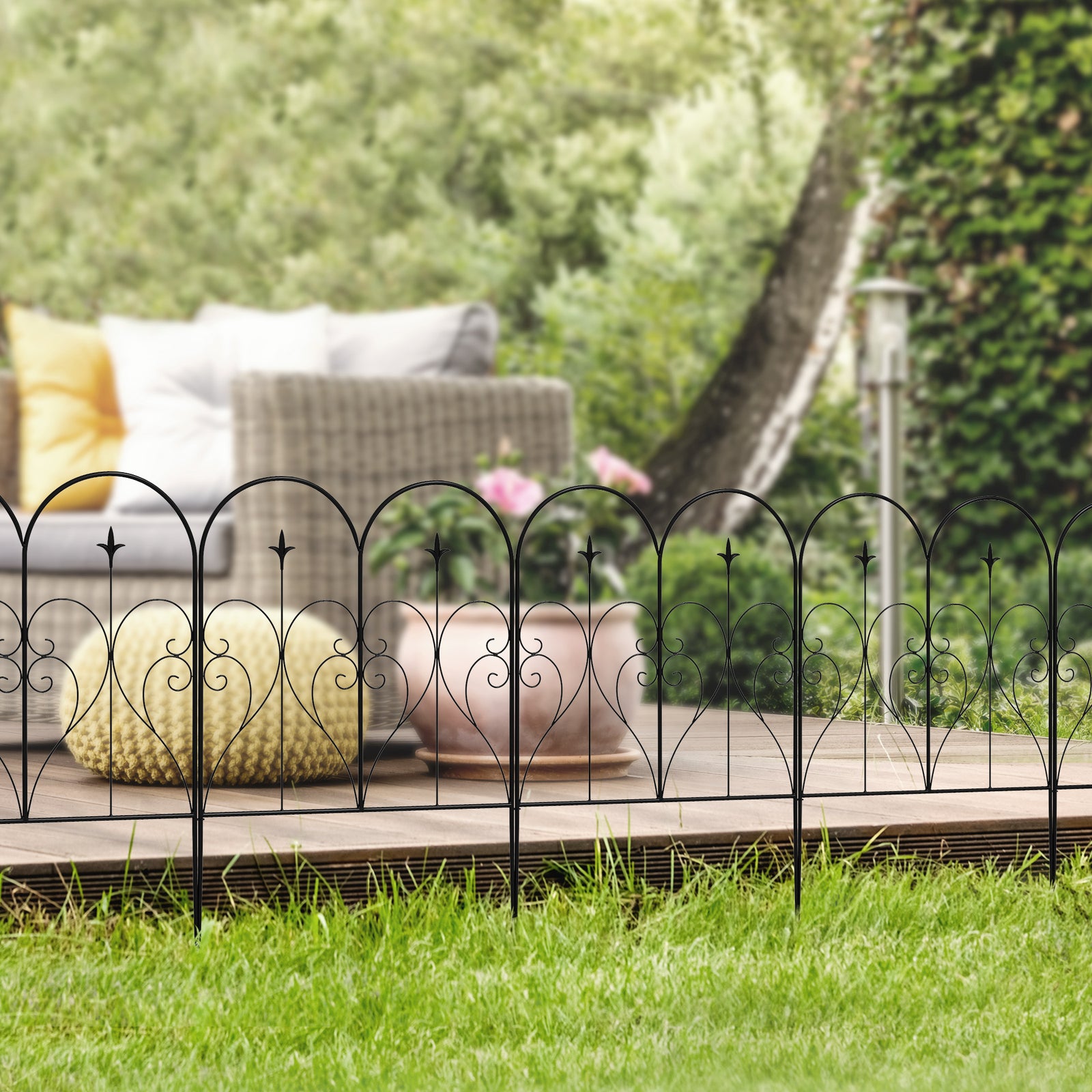 Fencing Panels 32in X 10ft Bed Border, Metal