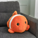 Soft Giant Handwarmer Cozy Plush Clown Fish | 30cm x 30cm | Orange