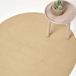 Handmade Woven Braided Oval Rug | 150cm | Linen