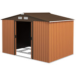 Garden Shed Storage Unit With Locking Door Floor Foundation | Medium | Yellow