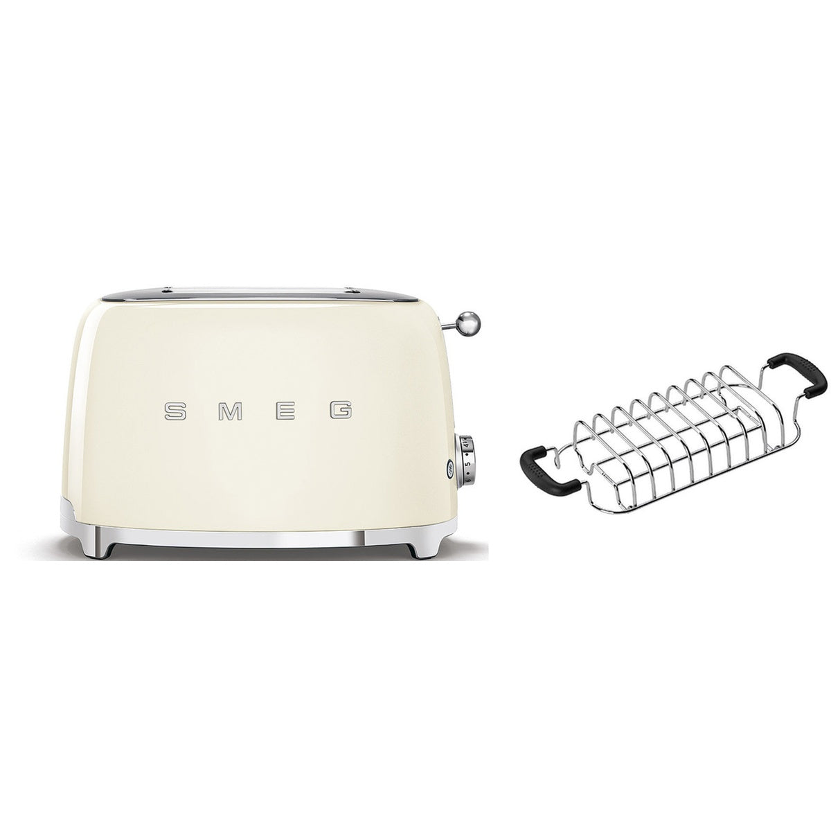 Tsf01 2 Slice Toaster With Bun Warmer Set | Cream