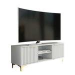 Tide Crest Tv Unit 120cm - Fluted Design | White