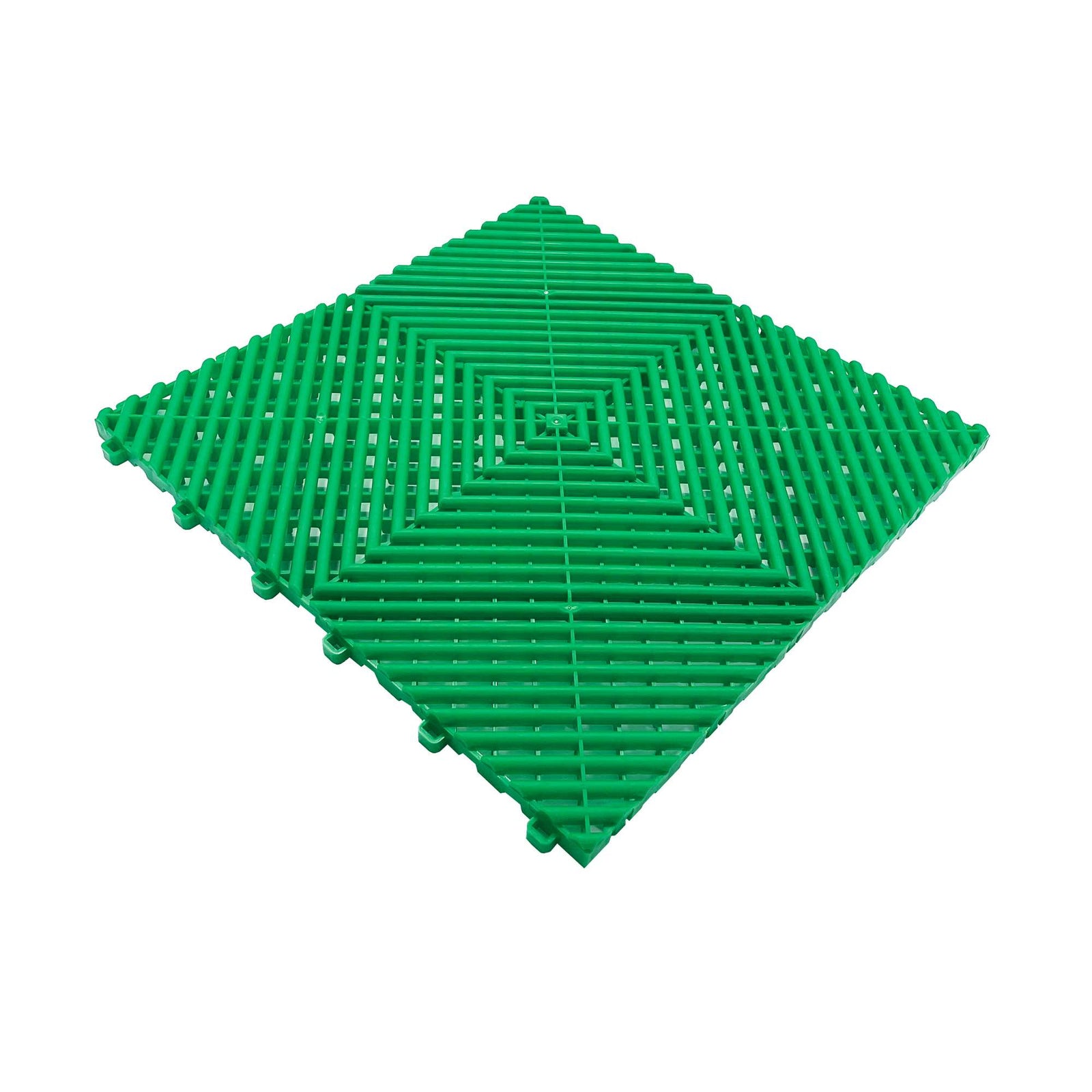 Heavy Duty Vented Garage Interlocking Floor Tiles | Green