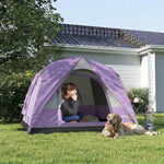 3-4 Person Camping Tent, Waterproof Tent | Purple