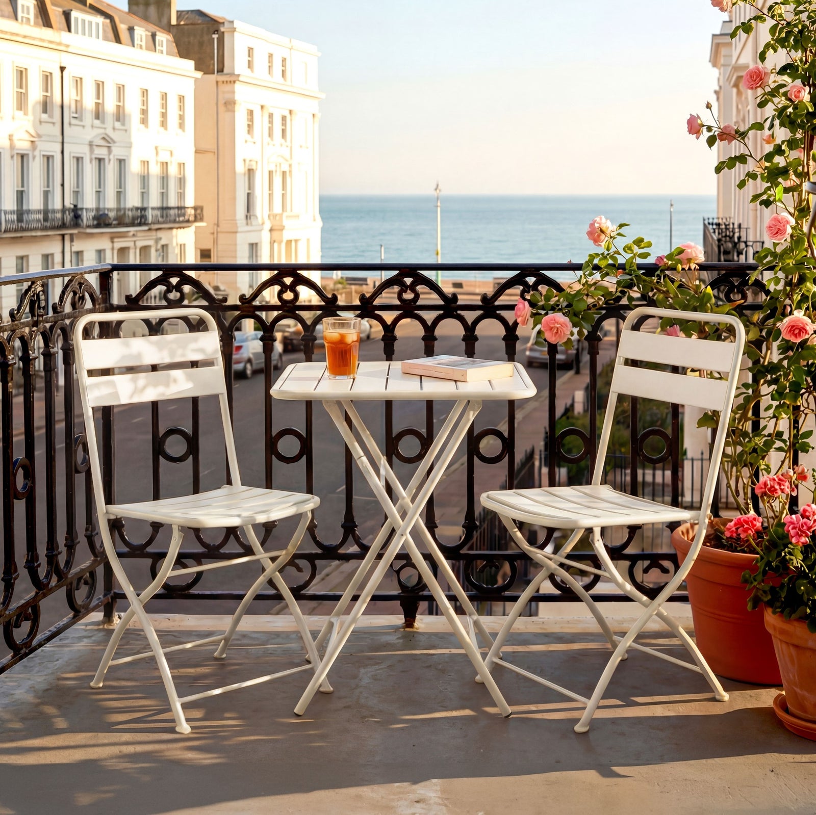 Colourways Vibrant Folding Patio Or Balcony Set | Beige