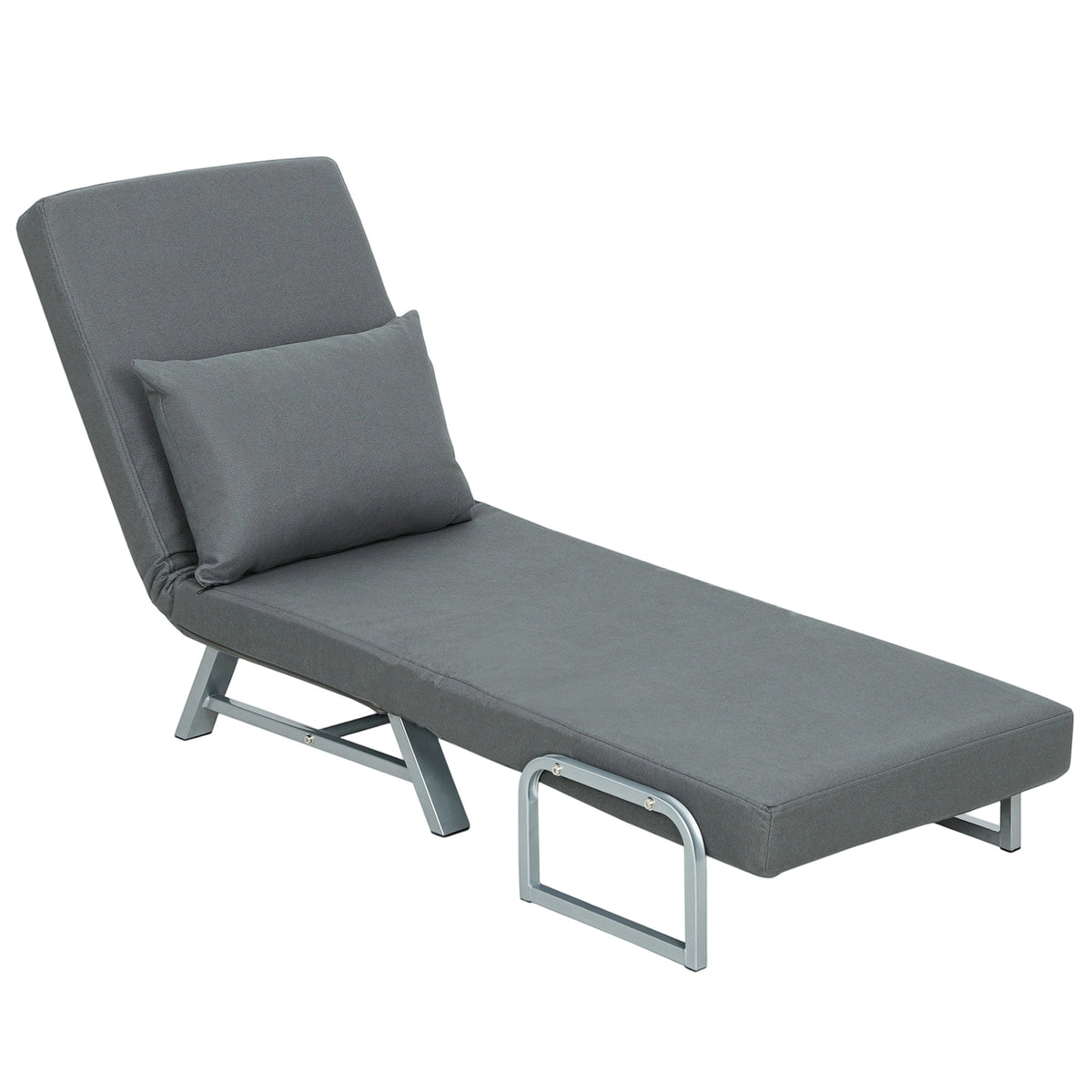 Single Sofa Bed, 3-in-1 Convertible Folding Chair Bed | Dark Grey